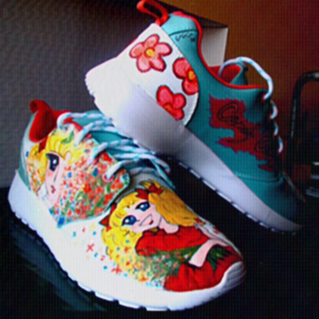 Zapatillas pintadas a mano